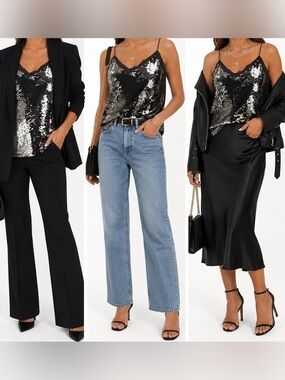 WD.NY glitz cami top Medium